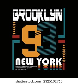 urban brooklyn new york, slogan typography graphic design for print t shirt, vector illustration 