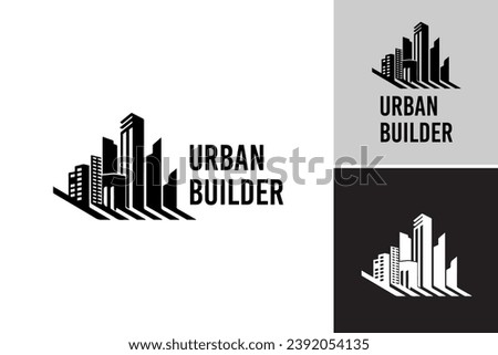 Urban Builder Logo Design Template. It is suitable for construction companies, real estate developers, or any business related to urban development.
