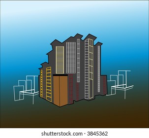 urban building concept vector see series