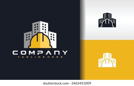 urban building construction helmet logo