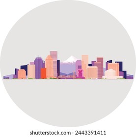 Urban building construction vector graphics
