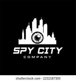 Urban Building And Eyeball For City spy Logo, Surveillance Camera, Architecture, Contractor, Real estate