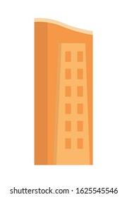 urban building tower structure icon on white background vector illustration
