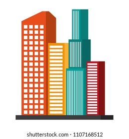 Urban buildings isolated