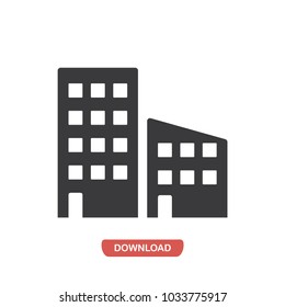 Urban buildings vector icon