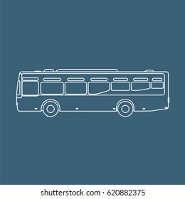 Urban bus icon, vector illustration design. Transport objects.