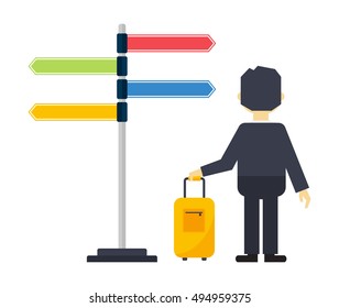 Urban business man traveling walking inside in airport