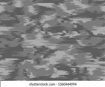 Urban camouflage seamless pattern. Horizontal line texture. Grey shades.