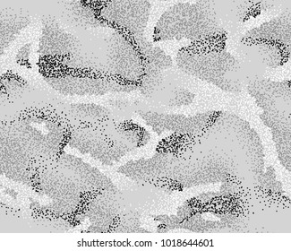 Urban camouflage seamless pattern. Splash (sprayed) texture. Black, gray and white color.