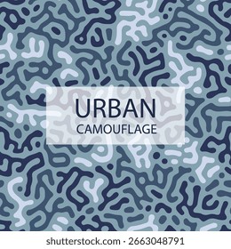 Urbana camuflaje sin patrón de Turing. Textura orgánica dibujada a mano. Ilustración vectorial de reacción de difusión Abstractas 