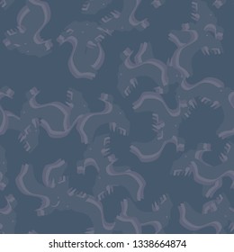 Urban camouflage of various shades of blue and purlpe colors. It is a colorful seamless pattern that can be used as a camo print for clothing and background and backdrop or computer wallpaper