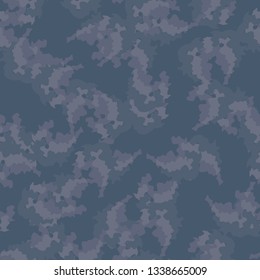 Urban camouflage of various shades of blue and purlpe colors. It is a colorful seamless pattern that can be used as a camo print for clothing and background and backdrop or computer wallpaper