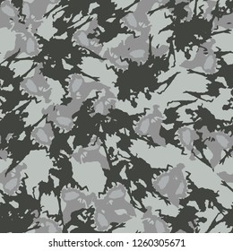 Urban camouflage of various shades of green and gray colors. It is a colorful seamless pattern that can be used as a camo print for clothing and background and backdrop or computer wallpaper
