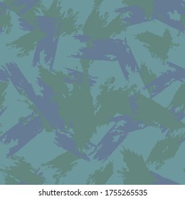 Urban camouflage of various shades of green and blue colors. It is a colorful seamless pattern that can be used as a camo print for clothing and background and backdrop or computer wallpaper