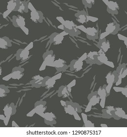 Urban camouflage of various shades of grey and green colors. It is a colorful seamless pattern that can be used as a camo print for clothing and background and backdrop or computer wallpaper