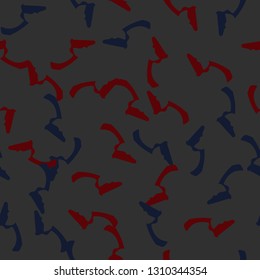 Urban camouflage of various shades of grey, blue and red colors. It is a colorful seamless pattern that can be used as a camo print for clothing and background and backdrop or computer wallpaper