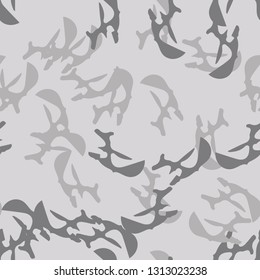 Urban camouflage of various shades of grey colors. It is a colorful seamless pattern that can be used as a camo print for clothing and background and backdrop or computer wallpaper