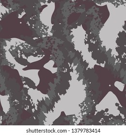 Urban camouflage of various shades of grey and purple colors. It is a colorful seamless pattern that can be used as a camo print for clothing and background and backdrop or computer wallpaper