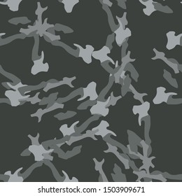 Urban camouflage of various shades of grey and green colors. It is a colorful seamless pattern that can be used as a camo print for clothing and background and backdrop or computer wallpaper