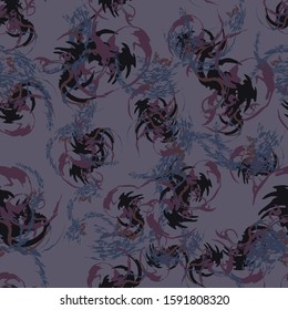 Urban camouflage of various shades of grey, violet, blue and wine colors. It is a colorful seamless pattern that can be used as a camo print for clothing and background and backdrop or wallpaper