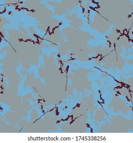 Urban camouflage of various shades of grey, blue and wine colors. It is a colorful seamless pattern that can be used as a camo print for clothing and background and backdrop or computer wallpaper