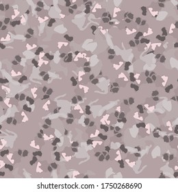 Urban camouflage of various shades of grey and pink colors. It is a colorful seamless pattern that can be used as a camo print for clothing and background and backdrop or computer wallpaper