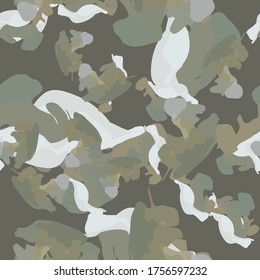 Urban camouflage of various shades of grey and green colors. It is a colorful seamless pattern that can be used as a camo print for clothing and background and backdrop or computer wallpaper
