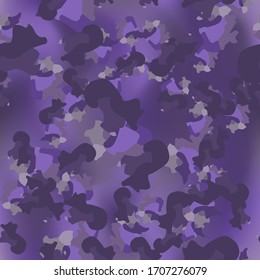Urban camouflage of various shades of violet and grey colors. It is a colorful seamless pattern that can be used as a camo print for clothing and background and backdrop or computer wallpaper
