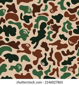 Urban camouflage vector seamless pattern, modern clothing background. Disguise. EPS