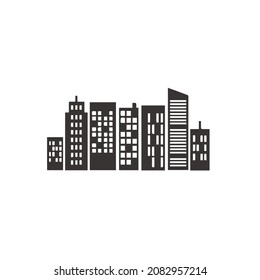 urban, capital city skyscraper icon illustration. apartment