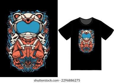 THE URBAN CHARACTER WITH KITSUNE MASK AND SKULL