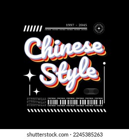 Urban Chinese Style Slogan Text Design. For Print Designs, T-shirts, Stickers, Jackets and More.