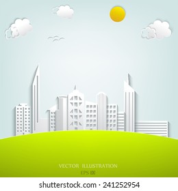 Urban city background. Vector illustration