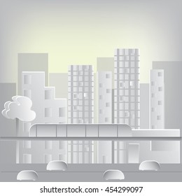 Urban city background. Vector illustration