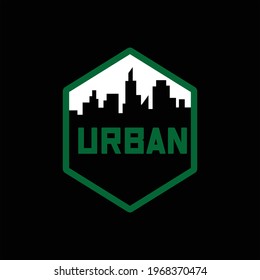 urban city building logo vector design
