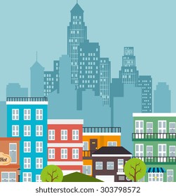 Urban city design, vector illustration eps 10.