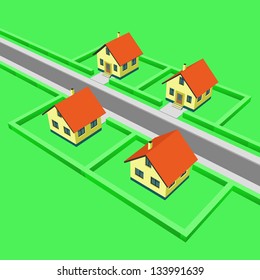 urban city development vector sky view illustration