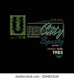 urban city, graphic typography vector, t shirt design, illustration, good for casual style 