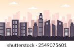 urban city landscape. flat urbn city vector illustration