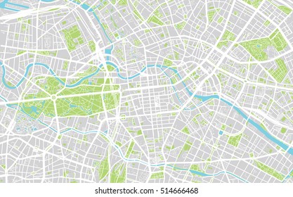 Urban city map of Berlin, Germany