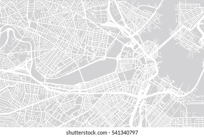 Urban city map of Boston, USA svg