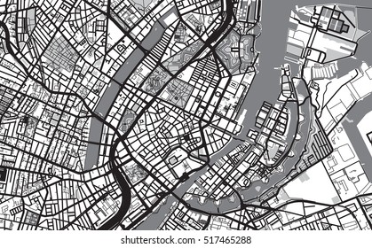 Urban city map of Copenhagen