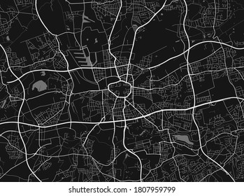 Urban city map of Dortmund. Vector illustration, Dortmund map art poster.