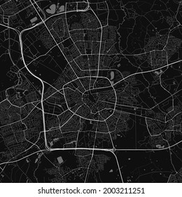Urban city map of Eindhoven. Vector illustration, Eindhoven map grayscale art poster. Street map image with roads, metropolitan city area view.