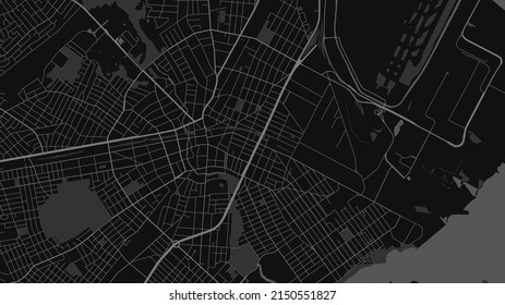 Urban city map of Elizabeth. Vector illustration, Elizabeth map grayscale art poster. Street map image with roads, metropolitan city area view.