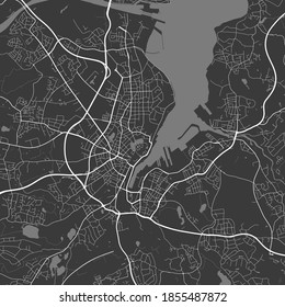 Urban city map of Kiel. Vector illustration, Kiel map art poster. Street map image with roads, metropolitan city area view. svg