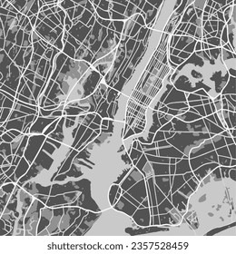 Urban city map of New York City, USA. Vector illustration