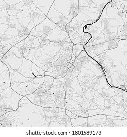 Urban city map of Stuttgart. Vector illustration, Stuttgart map art poster.