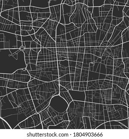 Urban City Map Of Tehran. Vector Illustration, Tehran Map Art Poster.