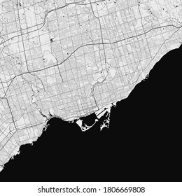 Urban city map of Toronto. Vector illustration, Toronto map art poster.
